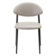 DAN-FORM Tush matbordsstol - kashmir konstl&auml;der och svart st&aring;l