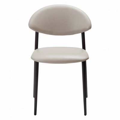 DAN-FORM Tush matbordsstol - kashmir konstläder och svart stål