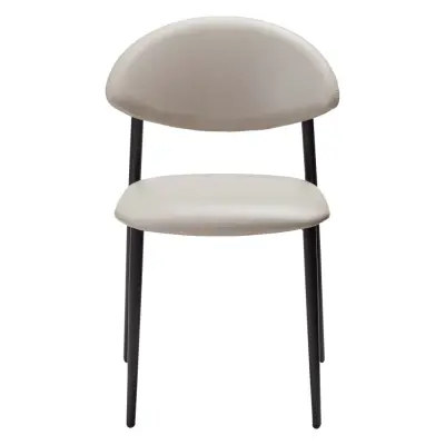 DAN-FORM Tush matbordsstol - kashmir konstläder och svart stål