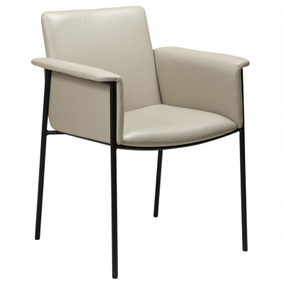 DAN-FORM Vale fåtölj - kashmir konstläder och svart stål