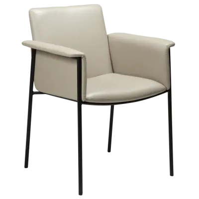 DAN-FORM Vale fåtölj - kashmir konstläder och svart stål