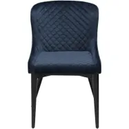 DAN-FORM Vetro fåtölj - blå velour och svart ek