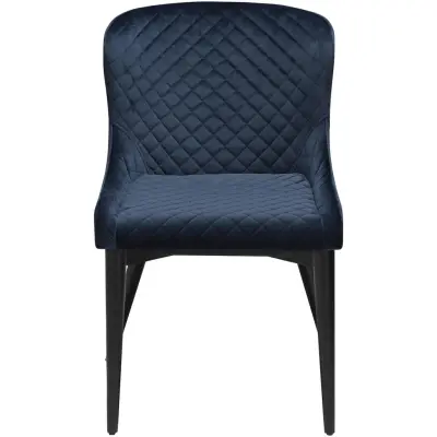 DAN-FORM Vetro fåtölj - blå velour och svart ek