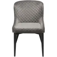 DAN-FORM Vetro f&aring;t&ouml;lj - gr&aring; velour och svart ek