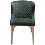 DAN-FORM Vetro fåtölj - grön velour och naturlig ek