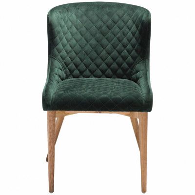 DAN-FORM Vetro fåtölj - grön velour och naturlig ek