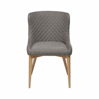 DAN-FORM Vetro fåtölj - ljusbrunt tyg och naturlig ek