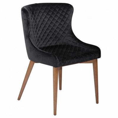 DAN-FORM Vetro fåtölj - svart velour och naturlig ek