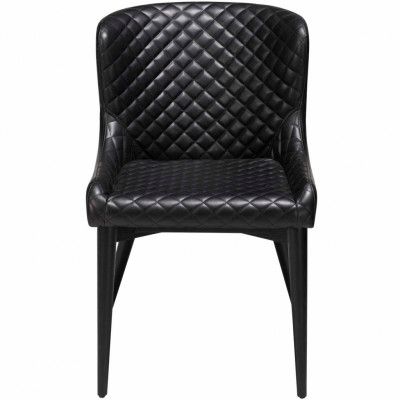 DAN-FORM Vetro fåtölj - vintage svart konstläder och svart ek