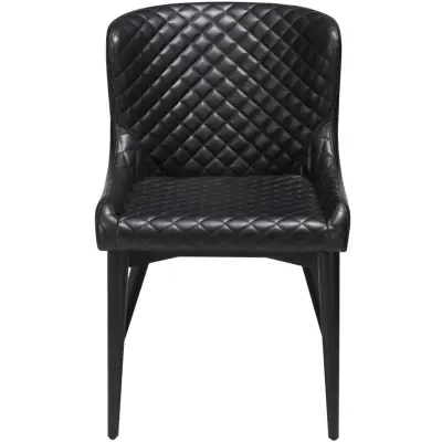 DAN-FORM Vetro fåtölj - vintage svart konstläder och svart ek