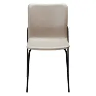 DAN-FORM Woof matbordsstol - kashmir konstläder och svart stål