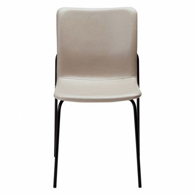 DAN-FORM Woof matbordsstol - kashmir konstläder och svart stål