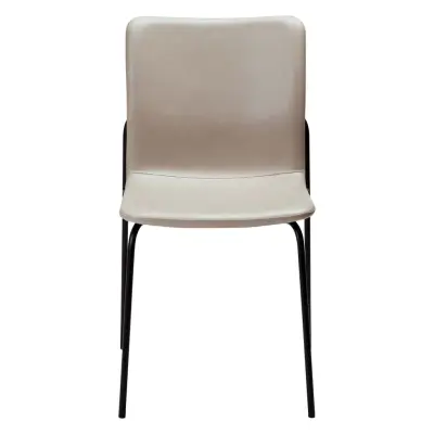 DAN-FORM Woof matbordsstol - kashmir konstläder och svart stål