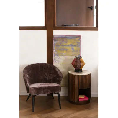 DUTCHBONE Loungefåtölj Georgia Lila