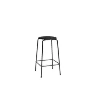 FRITZ HANSEN - High Dot barstol, 76 cm, svart, läder –