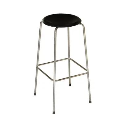 FRITZ HANSEN - High Dot pall, 76 cm, krom/rökgrå, trä