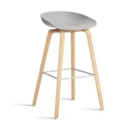 HAY About a Stool 32 High barstol såpat ekstativ 2.0 Concrete grey-rostfritt stålstöd