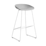 HAY About a Stool 38 High barstol 2.0 Concrete grey-vitt stålstativ