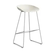 HAY About a Stool 38 High barstol 2.0 Melange cream-rostfritt stålstativ