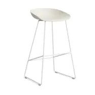 HAY About a Stool 38 High barstol 2.0 Melange cream-vitt stålstativ