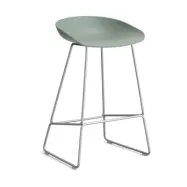 HAY About a Stool 38 Low barstol 2.0 Fall green-rostfritt stålstativ