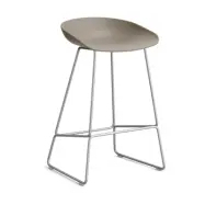 HAY About a Stool 38 Low barstol 2.0 Khaki-rostfritt stålstativ
