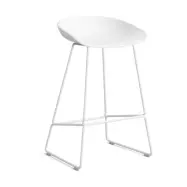 HAY About a Stool 38 Low barstol 2.0 Vit-vitt stålstativ