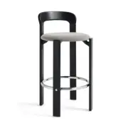 HAY Rey Low klädd barstol Steelcut trio 124 deep black