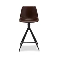 Isabel Barstol, med Ryggstöd och Fotstöd - Mörkbrun Pu