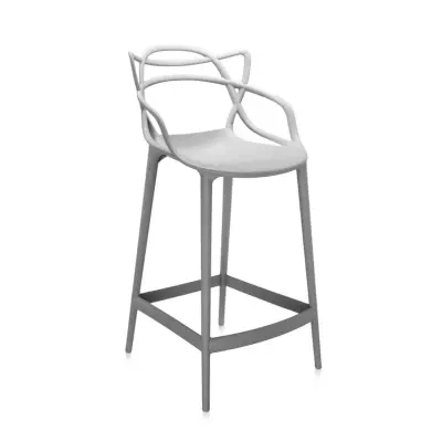 Kartell - Masters barstol, grå, höjd 99 cm