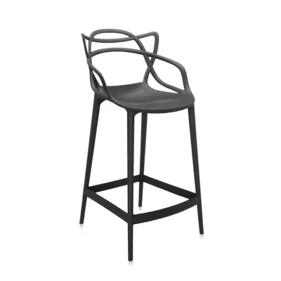 Kartell - Masters barstol, svart, höjd 99 cm