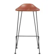 KILROY INDBO Melissa #559 barstol, med fotst&ouml;d - brunt l&auml;der och j&auml;rn