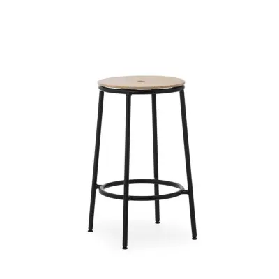 Normann Copenhagen - Circa Barstol H65 Black Steel/Oak