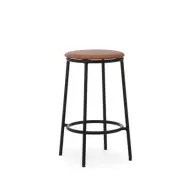 Normann Copenhagen - Circa Barstol H65 Upholstery Black Steel/Ultra Leather BrandyNormann Copenhag