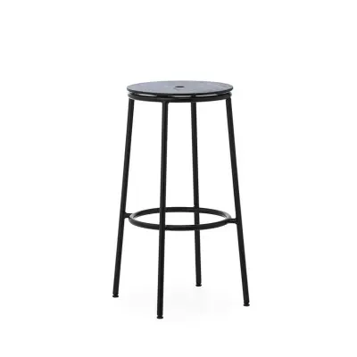 Normann Copenhagen - Circa Barstol H75 Black Steel/Black Oak