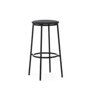 Normann Copenhagen - Circa Barstol H75 Upholstery Black Steel/Ultra Leather BlackNormann Copenhage