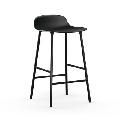 Normann Copenhagen - Form Barstol H65 Steel/Black