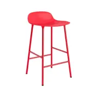 Normann Copenhagen - Form Barstol H65 Steel/Bright Red