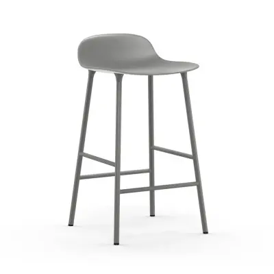 Normann Copenhagen - Form Barstol H65 Steel/Grey
