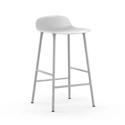 Normann Copenhagen - Form Barstol H65 Steel/White