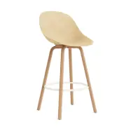 Normann Copenhagen Mat Bar Chair barstol 75 cm Hemp-beech-cream steel