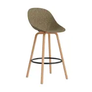 Normann Copenhagen Mat Bar Chair barstol 75 cm Seaweed-beech-black steel
