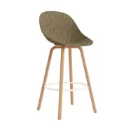 Normann Copenhagen Mat Bar Chair barstol 75 cm Seaweed-beech-cream steel