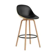 Normann Copenhagen Mat Bar Chair barstol framsideklädd 75 cm Ultra 41599-hemp-beech-black steel
