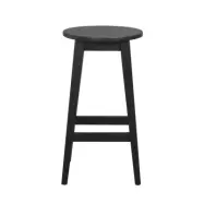 ROWICO Austin barstol, med fotstöd - svart ek