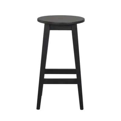 ROWICO Austin barstol, med fotstöd - svart ek