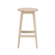 ROWICO Austin barstol, med fotstöd - vitpigmenterad ek