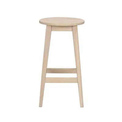 ROWICO Austin barstol, med fotstöd - vitpigmenterad ek