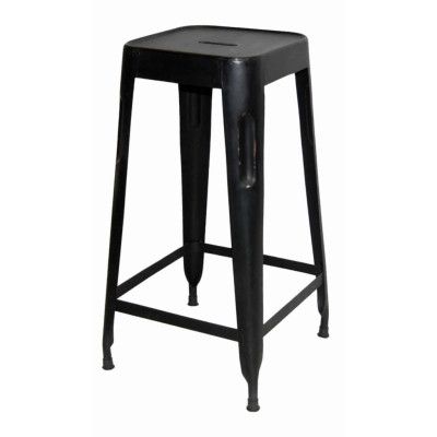 TRADEMARK LIVING barstol - antiksvart järn