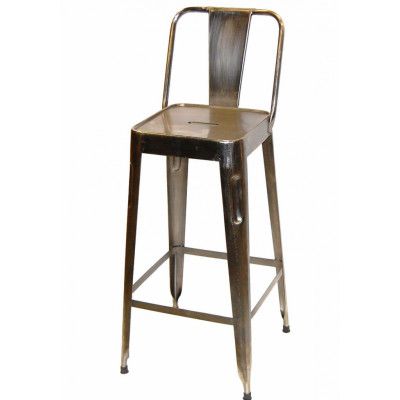 TRADEMARK LIVING barstol - glänsande järn